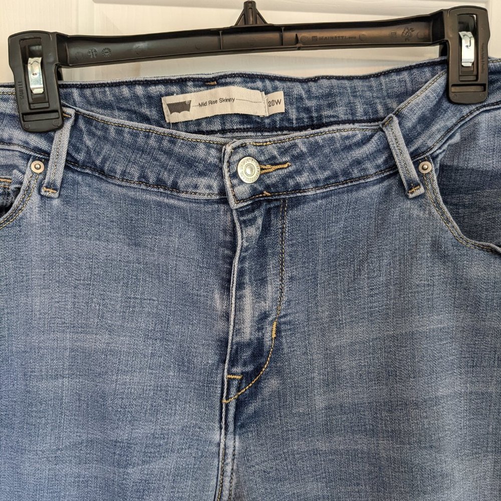 LEVI'S Mid Rise Skinny Plus Size 20W - Picture 2 of 8